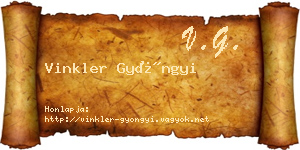 Vinkler Gyöngyi névjegykártya